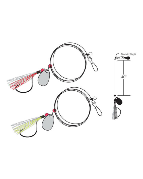 Fluke Rig with Teaser – Line art